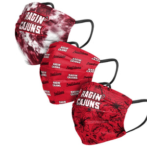 Louisiana Ragin' Cajuns NCAA Womens Matchday 3 Pack Face Cover