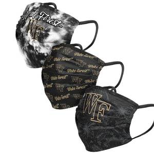 Wake Forest Demon Deacons NCAA Womens Matchday 3 Pack Face Cover