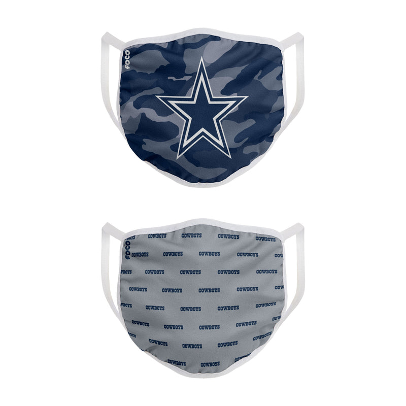 Dallas Cowboys 3 Pack Face Cover FOCO