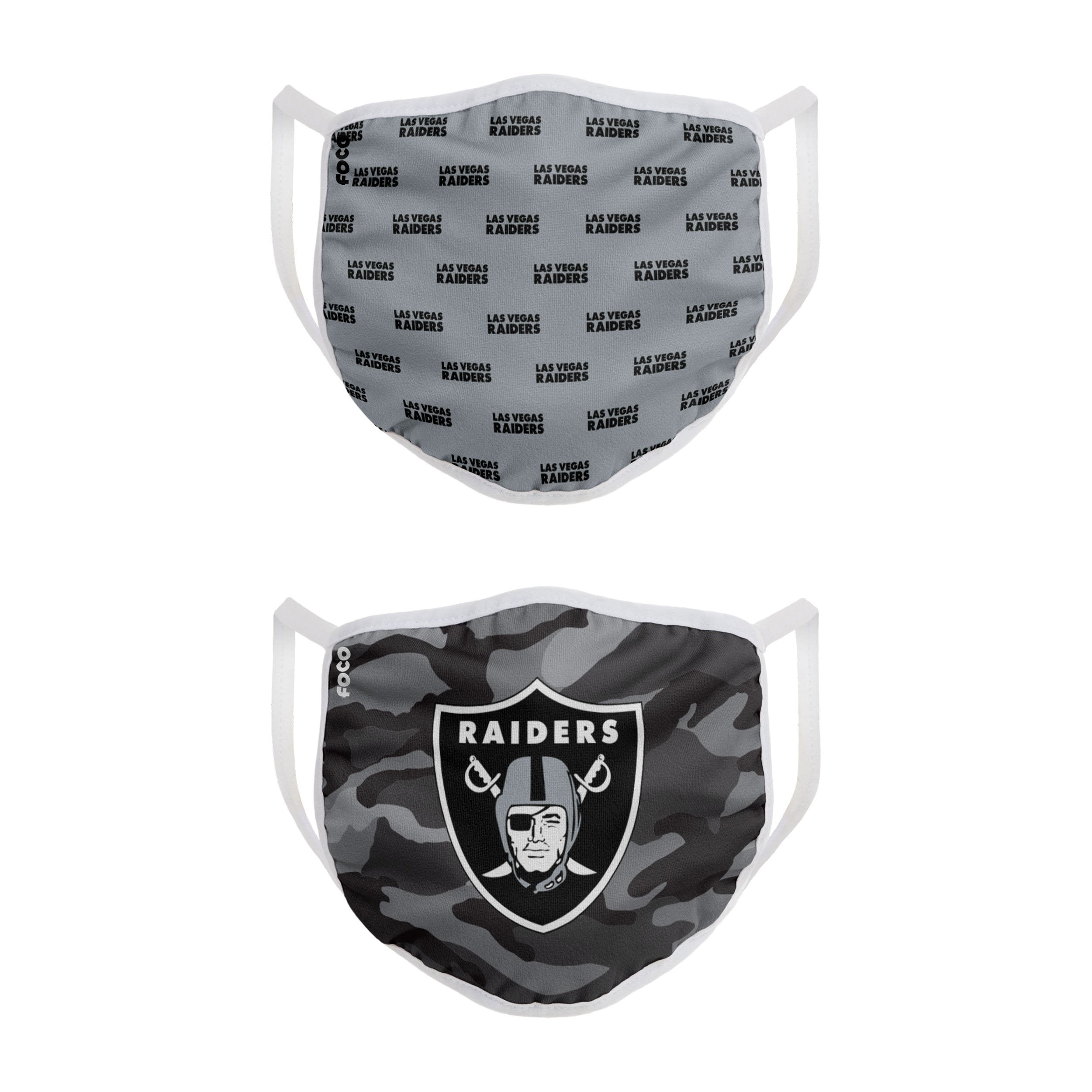 Las Vegas Raiders NFL – Adult Team Logo Face Covering 2-Pack