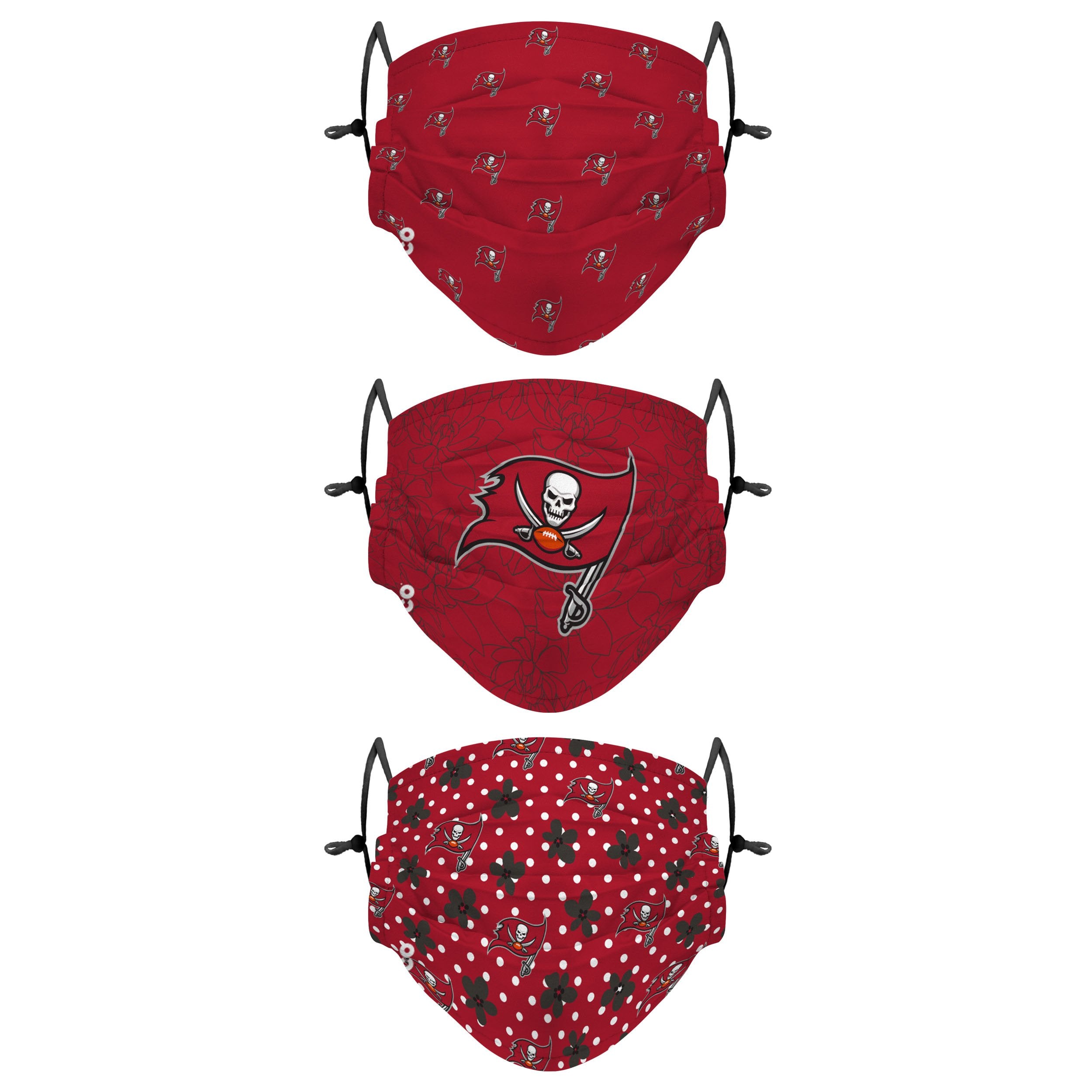 Tampa Bay Buccaneers Youth Face Covering 3-Pack