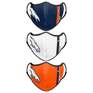 Denver Broncos NFL Sport 3 Pack Face Cover