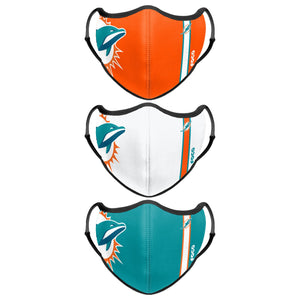Miami Dolphins NFL Sport 3 Pack Face Cover