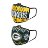 Green Bay Packers NFL Mens Knit 2 Pack Face Cover