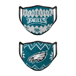Philadelphia Eagles NFL Mens Knit 2 Pack Face Cover