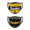 Pittsburgh Steelers NFL Mens Knit 2 Pack Face Cover