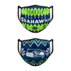 Seattle Seahawks NFL Mens Knit 2 Pack Face Cover