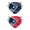New England Patriots NFL Logo Rush Adjustable 2 Pack Face Cover