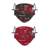 Tampa Bay Buccaneers NFL Logo Rush Adjustable 2 Pack Face Cover