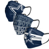 NFL Mens Matchday 3 Pack Face Covers - Pick Your Team!