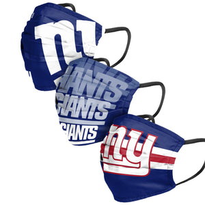 New York Giants NFL Mens Matchday 3 Pack Face Cover