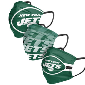New York Jets NFL Mens Matchday 3 Pack Face Cover