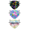 Baltimore Ravens NFL Neon Floral 3 Pack Face Cover