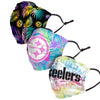 Pittsburgh Steelers NFL Neon Floral 3 Pack Face Cover