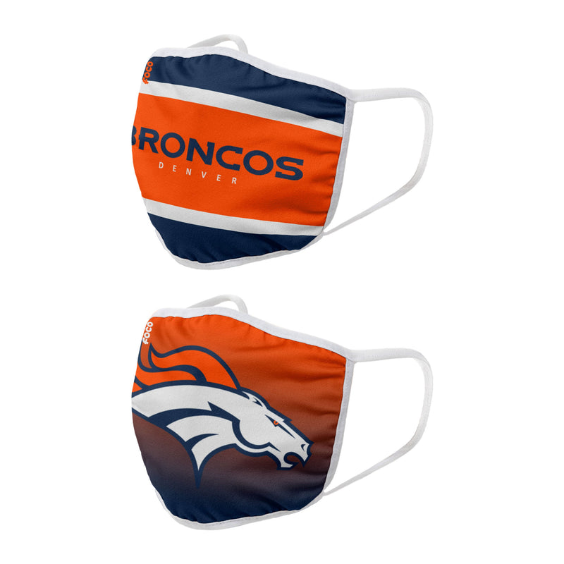 FOCO Denver Broncos NFL On-Field Stitched Gaiter Scarf - 2 Pack