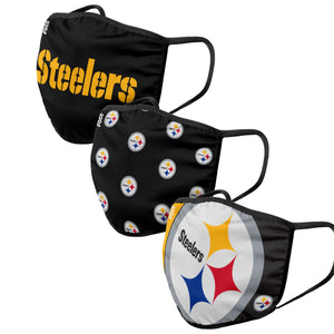 Pittsburgh Steelers NFL 3 Pack Face Cover