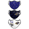 Baltimore Ravens NFL Thematic Sport 3 Pack Face Cover