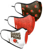 Cleveland Browns NFL Thematic Sport 3 Pack Face Cover