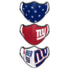 New York Giants NFL Thematic Sport 3 Pack Face Cover