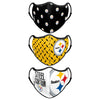 Pittsburgh Steelers NFL Thematic Sport 3 Pack Face Cover