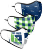 Seattle Seahawks NFL Thematic Sport 3 Pack Face Cover
