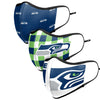 Seattle Seahawks NFL Thematic Sport 3 Pack Face Cover