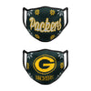 Green Bay Packers NFL Womens Knit 2 Pack Face Cover