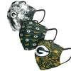 Green Bay Packers NFL Womens Matchday 3 Pack Face Cover