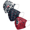 Houston Texans NFL Womens Matchday 3 Pack Face Cover