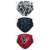Houston Texans NFL Womens Matchday 3 Pack Face Cover