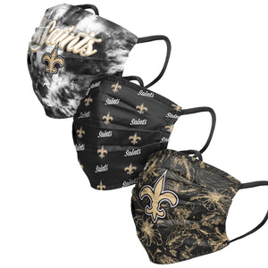 New Orleans Saints NFL Womens Matchday 3 Pack Face Cover