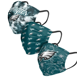 Philadelphia Eagles NFL Womens Matchday 3 Pack Face Cover