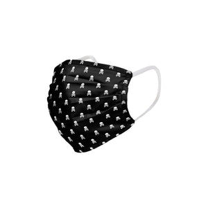 Repeat Skull Pleated Face Cover