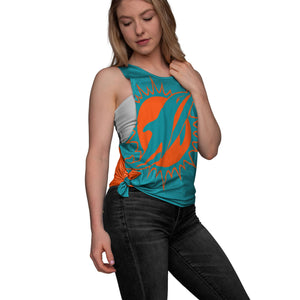 Miami Dolphins NFL Womens Side-Tie Sleeveless Top