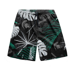Michigan State Spartans NCAA Mens Neon Palm Shorts