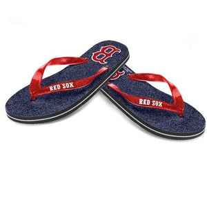 MLB 2014 Womens Glitter Flip Flops Boston Red Sox