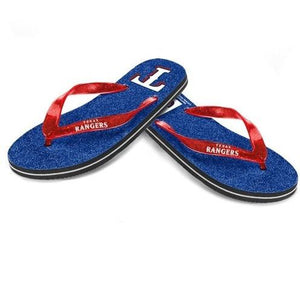 MLB 2014 Womens Glitter Flip Flops Texas Rangers
