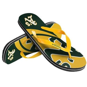 MLB Unisex Big Logo Flip Flops Oakland A's