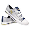 Navy Midshipmen NCAA Womens Glitter Low Top Canvas Shoes