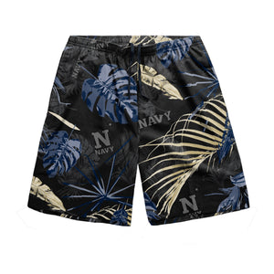 Navy Midshipmen NCAA Mens Neon Palm Shorts