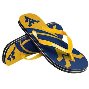 NCAA 2015 Unisex Big Logo Flip Flops West Virginia Mountaineers