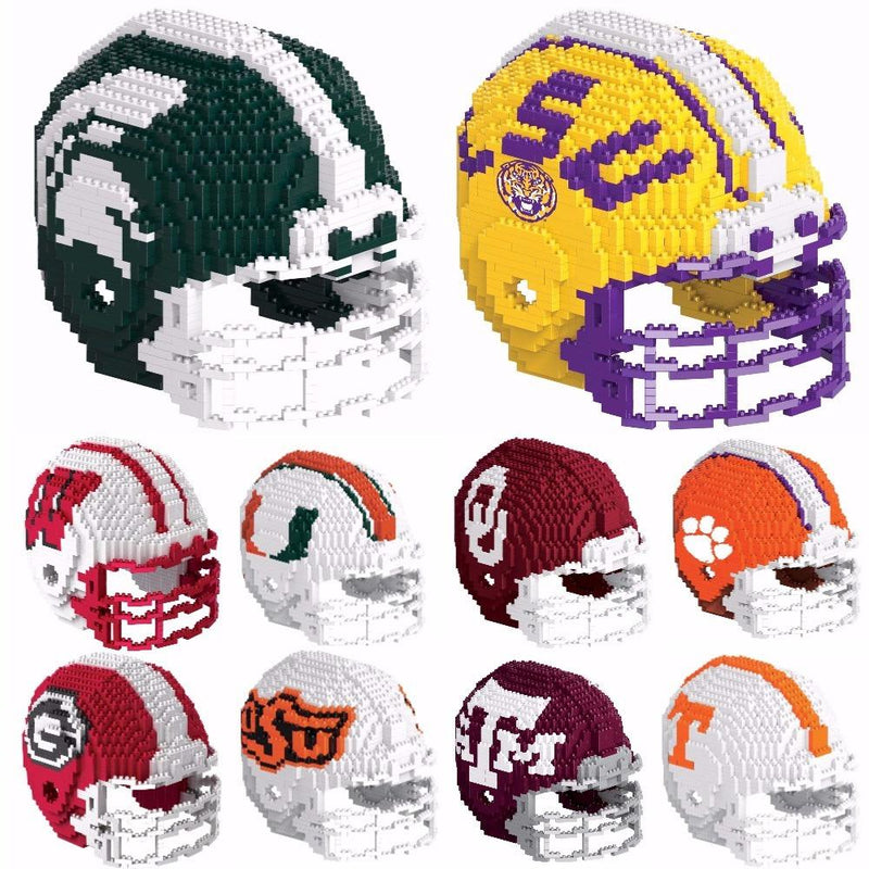 3d customs football helmet brecks NCAA 3D Brxlz Helmet Puzzle Building Blocks Set