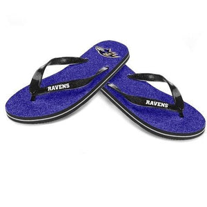 NFL 2014 Womens Glitter Flip Flops Baltimore Ravens