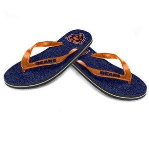 NFL 2014 Womens Glitter Flip Flops Chicago Bears