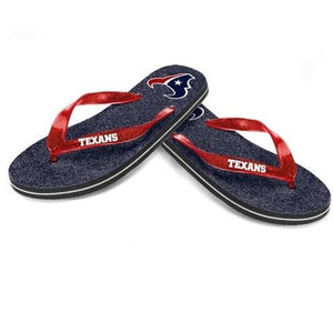 NFL 2014 Womens Glitter Flip Flops Houston Texans