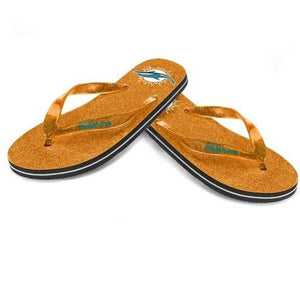 NFL 2014 Womens Glitter Flip Flops Miami Dolphins