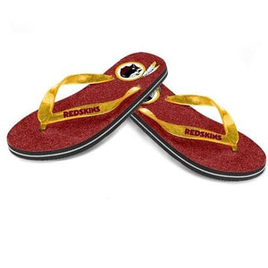 NFL 2014 Womens Glitter Flip Flops Washington Redskins