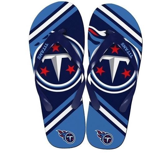 NFL 2014 Unisex Big Logo Flip Flops Tennessee Titans