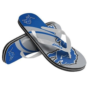 NFL 2015 Unisex Big Logo Flip Flops Detroit Lions