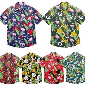 NFL Mens Floral Button Up Shirts - Pick Your Team!
